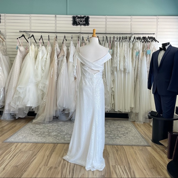 Sequined Off-the-Shoulder Dress - Picture 4 of 5